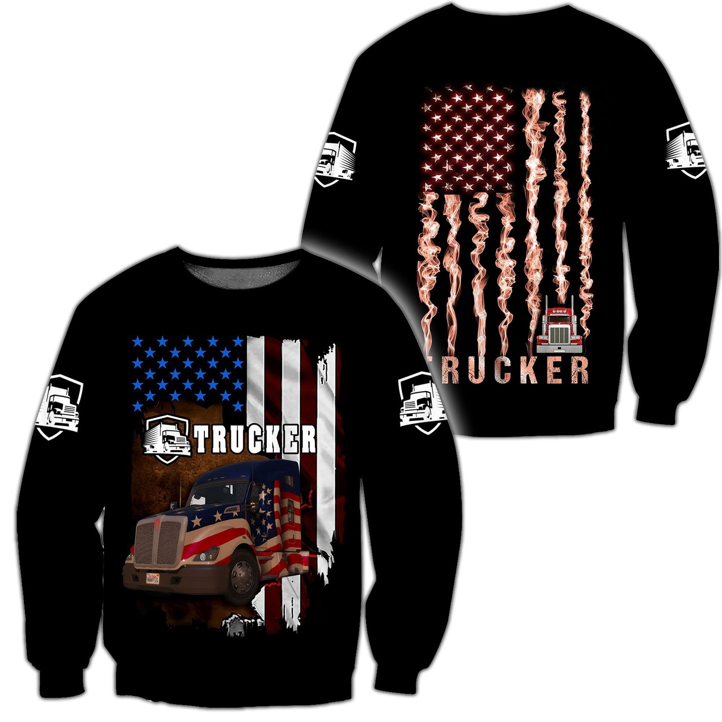 Trucker 3D All Over Printed Shirts For Men and Women