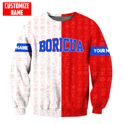 Customize Name Boricua Puerto Rico Hoodie For Men And Women