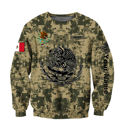 Personalized Name Mexico Coat Of Arms 3D Unisex Hoodie