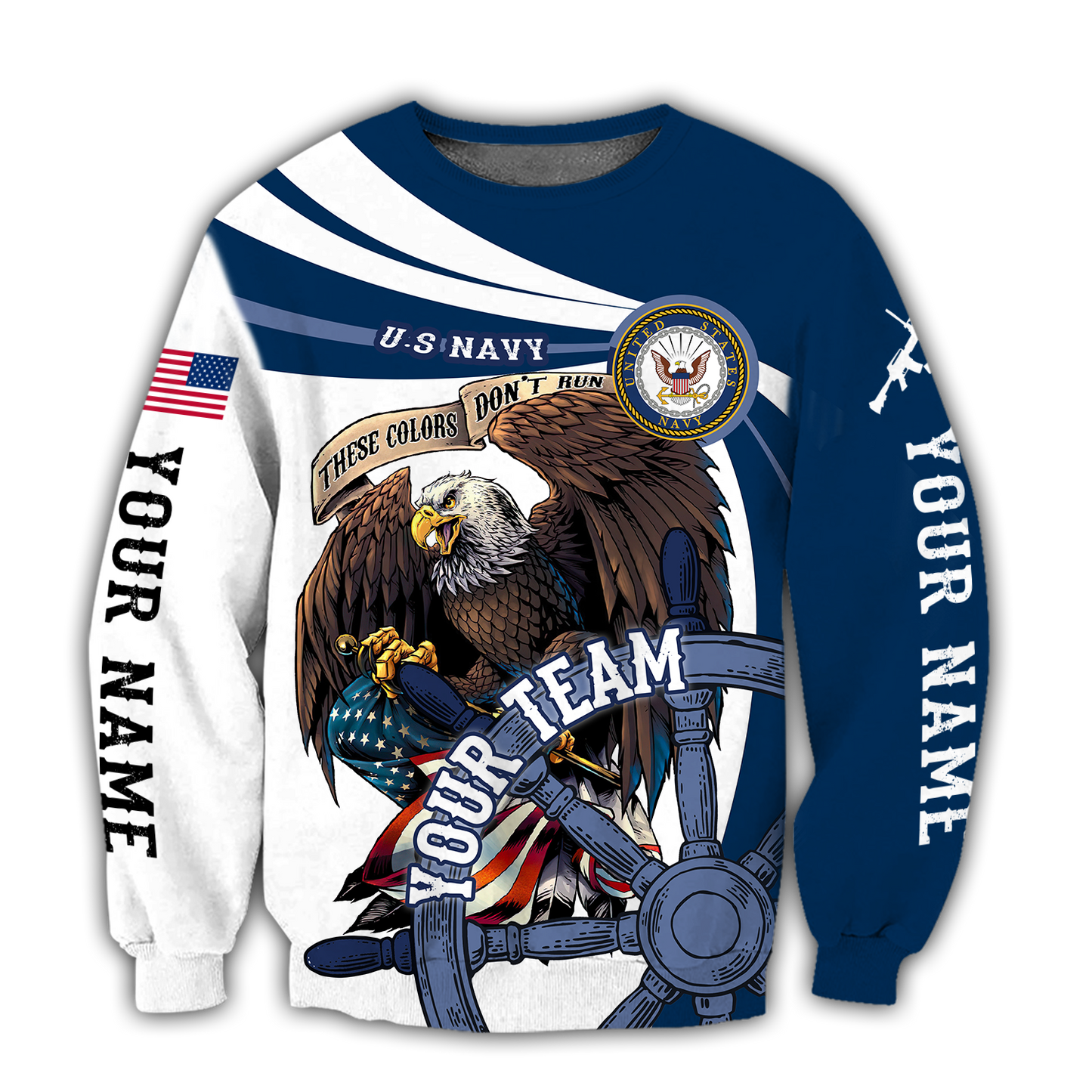 Custom name US Navy Veteran Team Boat 3d printed shirts Proud Military