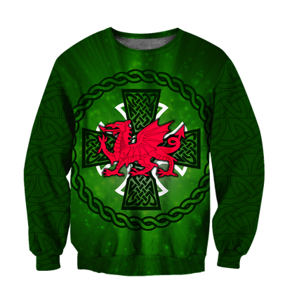 Celtic Wales Dragon Tattoo Hoodie For Men And Women