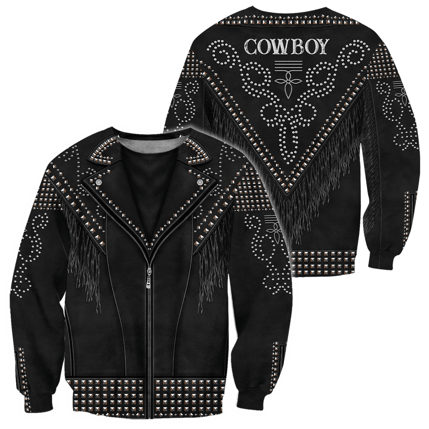 Cowboy Jacket No22 Cosplay 3D Over Printed Unisex Deluxe Hoodie ML