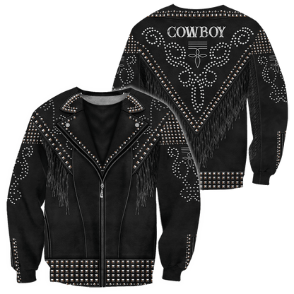 Cowboy Jacket No22 Cosplay 3D Over Printed Unisex Deluxe Hoodie ML