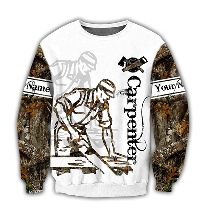 Personalized Name Carpenter 3D All Over Printed Unisex Shirts Tattoo