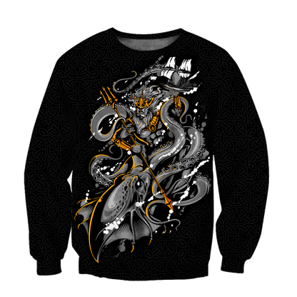 Premium Unisex Hoodie Kraken Octopus And Poseidon ML SN20022101