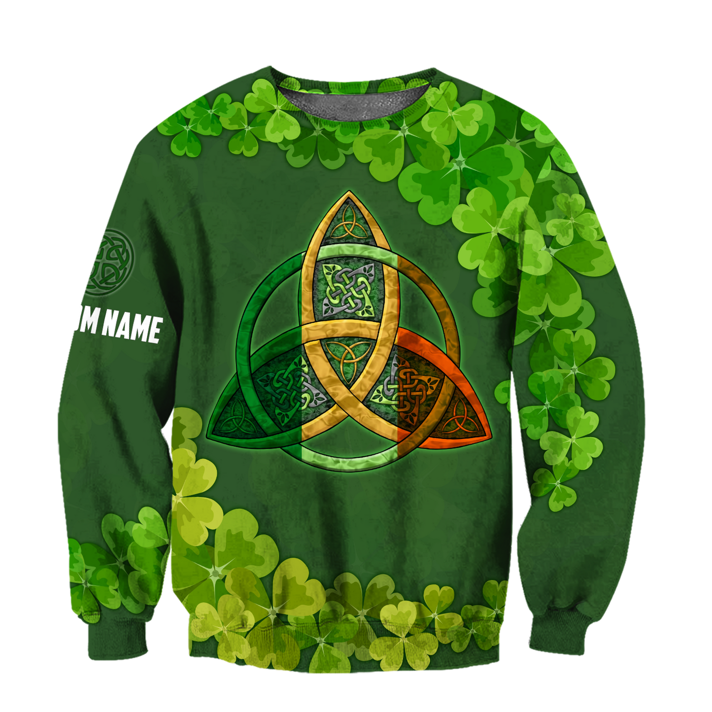 Premium Unisex Hoodie Custom Name Irish St.Patrick Celtic Knot ML