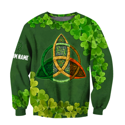 Premium Unisex Hoodie Custom Name Irish St.Patrick Celtic Knot ML