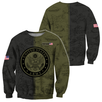 Army Customize Name 3D All Over Printed Shirts TNA27052105