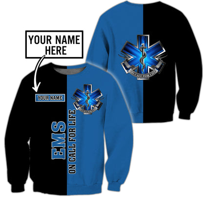 Premium EMS Personalized Name 3D All Over Printed Unisex Shirts