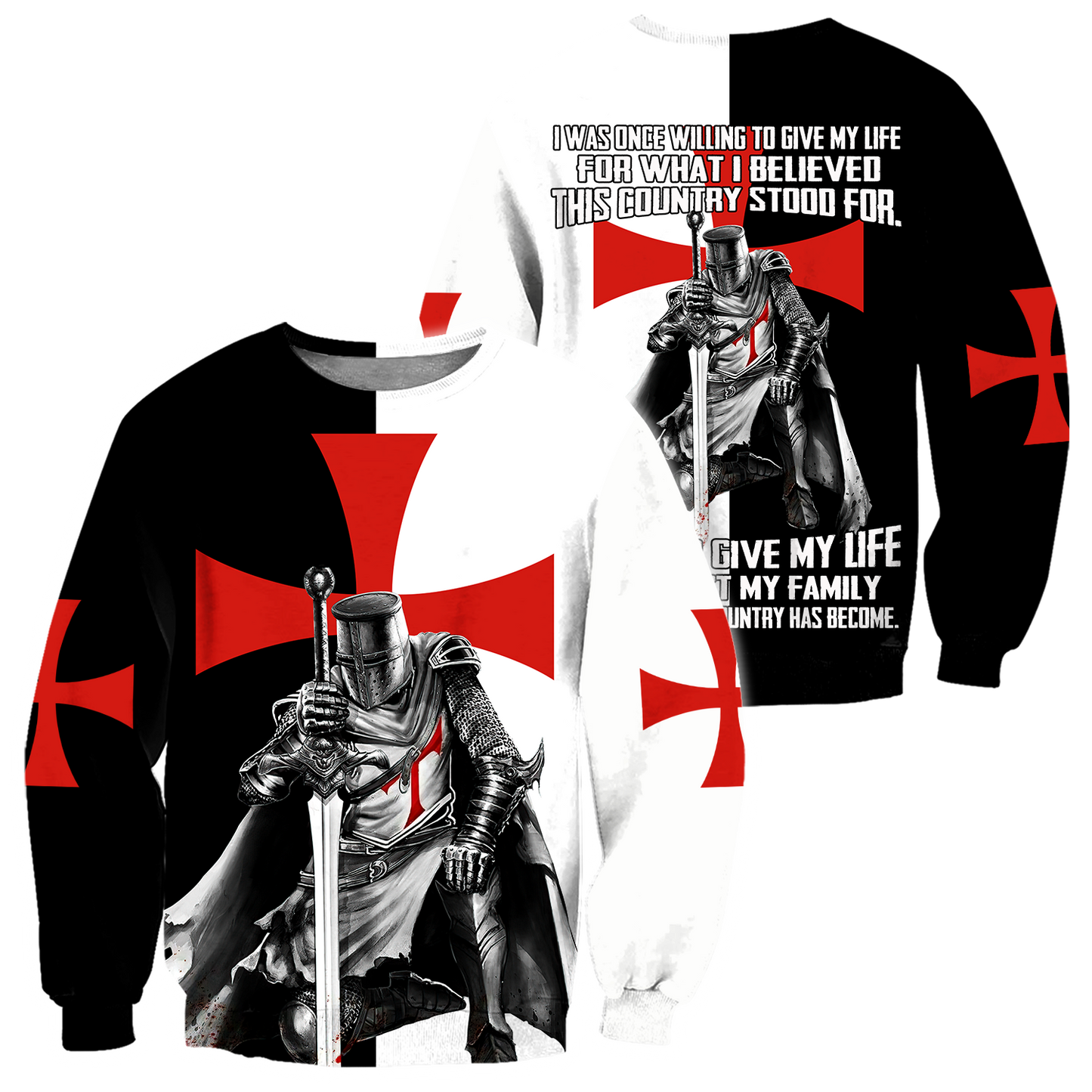 Knight Templar 3D All Over Printed Unisex Hoodie