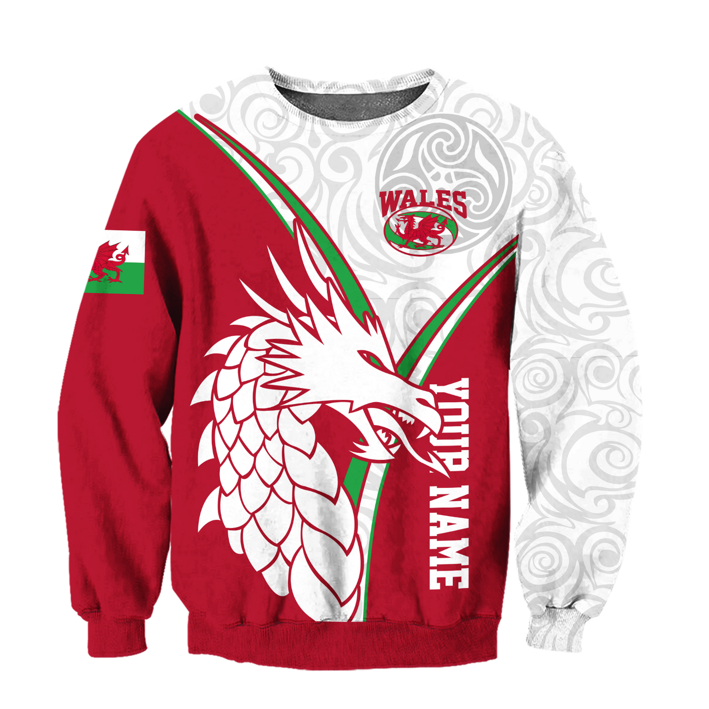 Premium Personalized 3D Printed Wales Dragon Shirts MEI