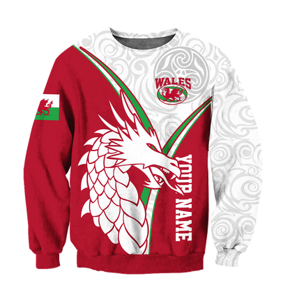 Premium Personalized 3D Printed Wales Dragon Shirts MEI