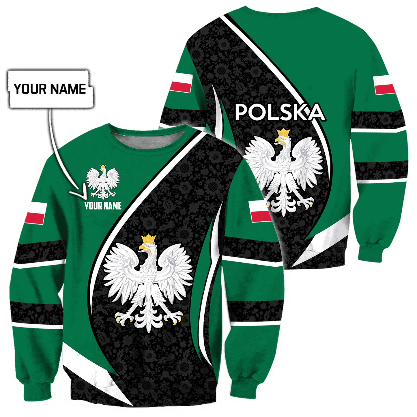 Personalized Polska 3D All Over Printed Unisex Hoodie