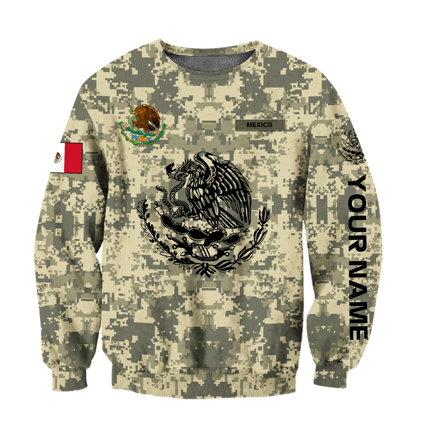 Personalized Mexican Army 3D All Over Printed Hoodies