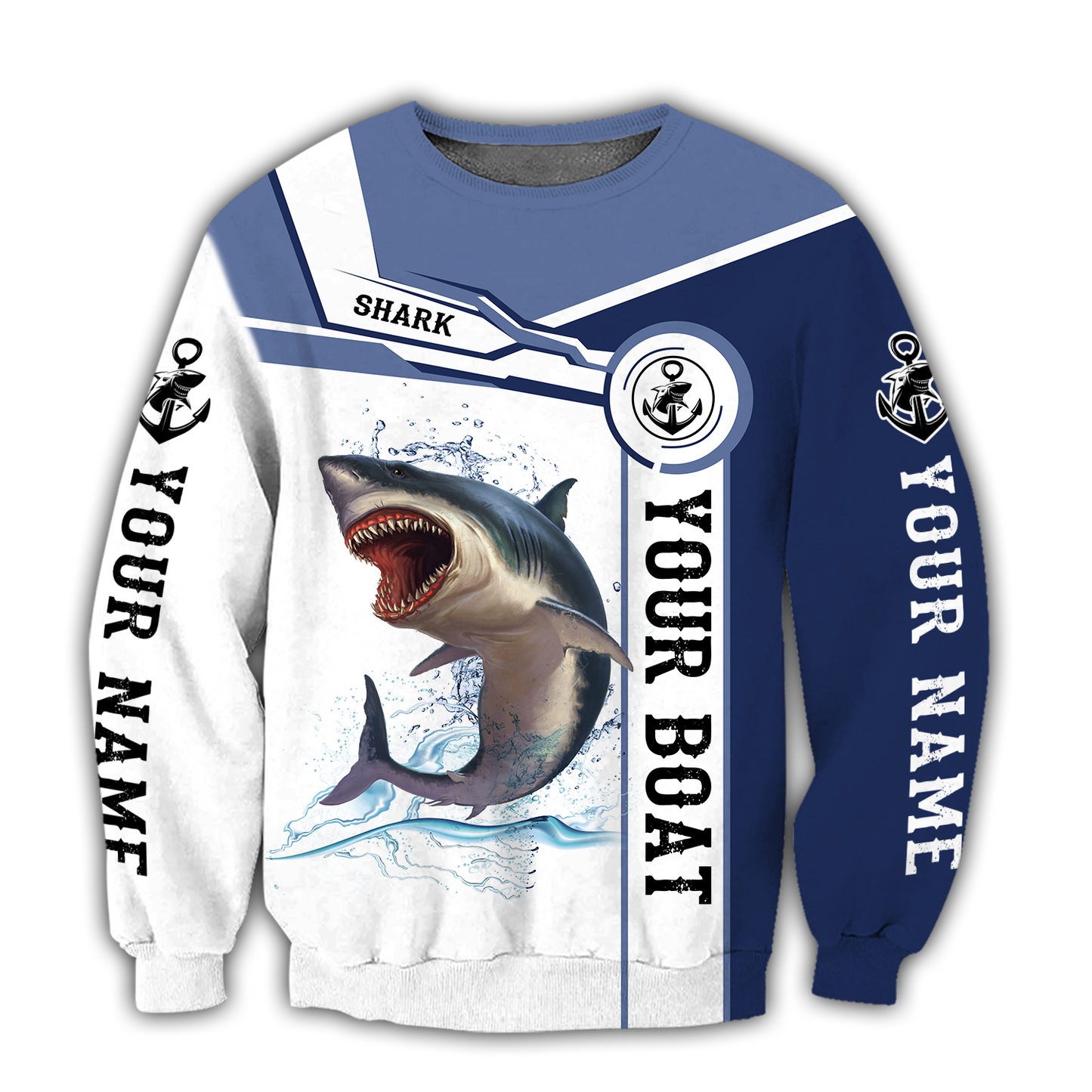 Custom name Shark fishing Catch and Release 3D Design print shirts