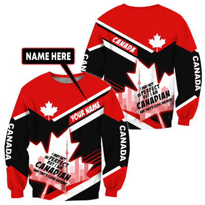 Canada Day No29 Personalized Name Pullover Premium Unisex Hoodie