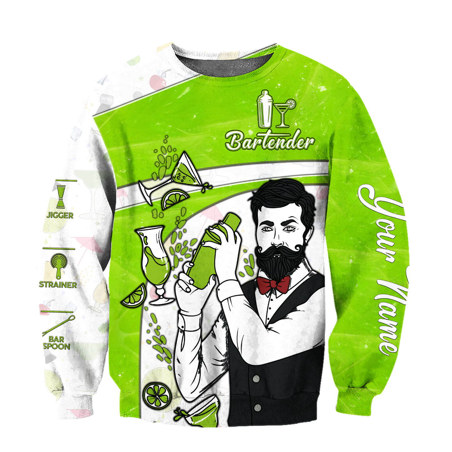 Customize 3D All Over Printed Bartender for men DA19052105