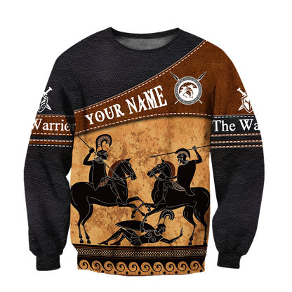Custom name Ancient greece warrior Greek Mythology 3D print shirts