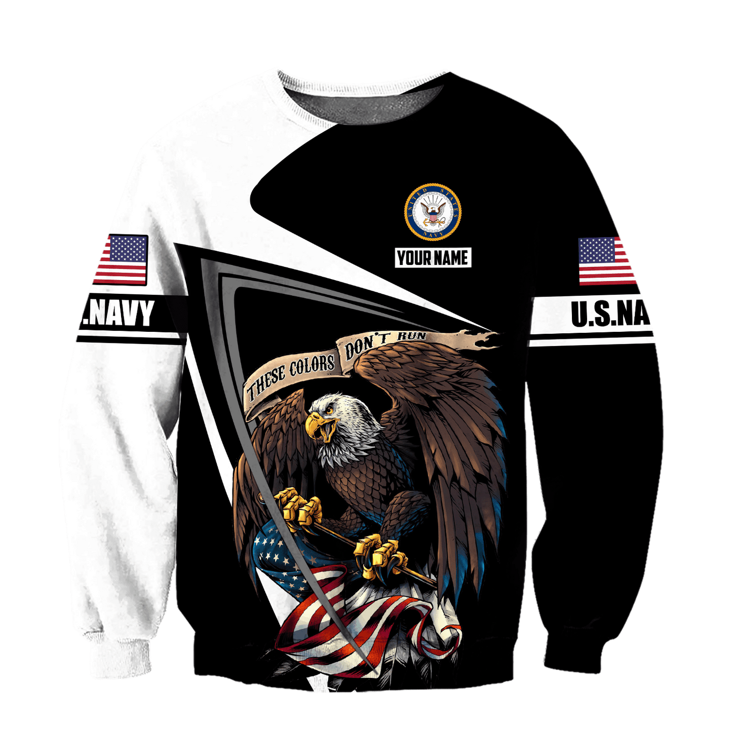Custom name US Navy Veteran 3D printed shirts Proud Military