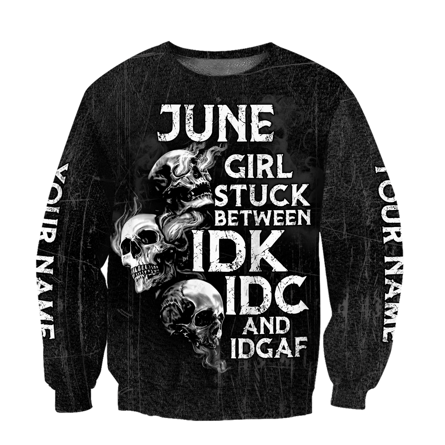 Customize Name Skull Hoodie For Men And Women TNA26042101.S1