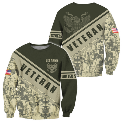 US Army Veteran 3D All Over Printed Shirts