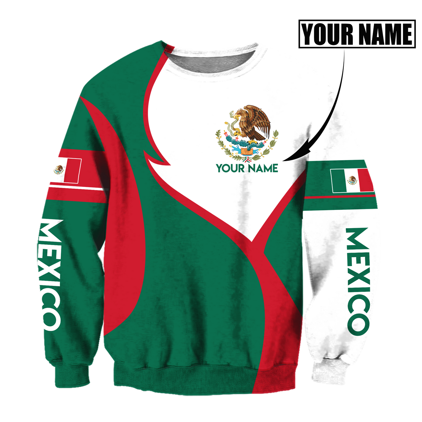 Mexico Hoodie Perionalized 3D All Over Printed Hoodie Shirts