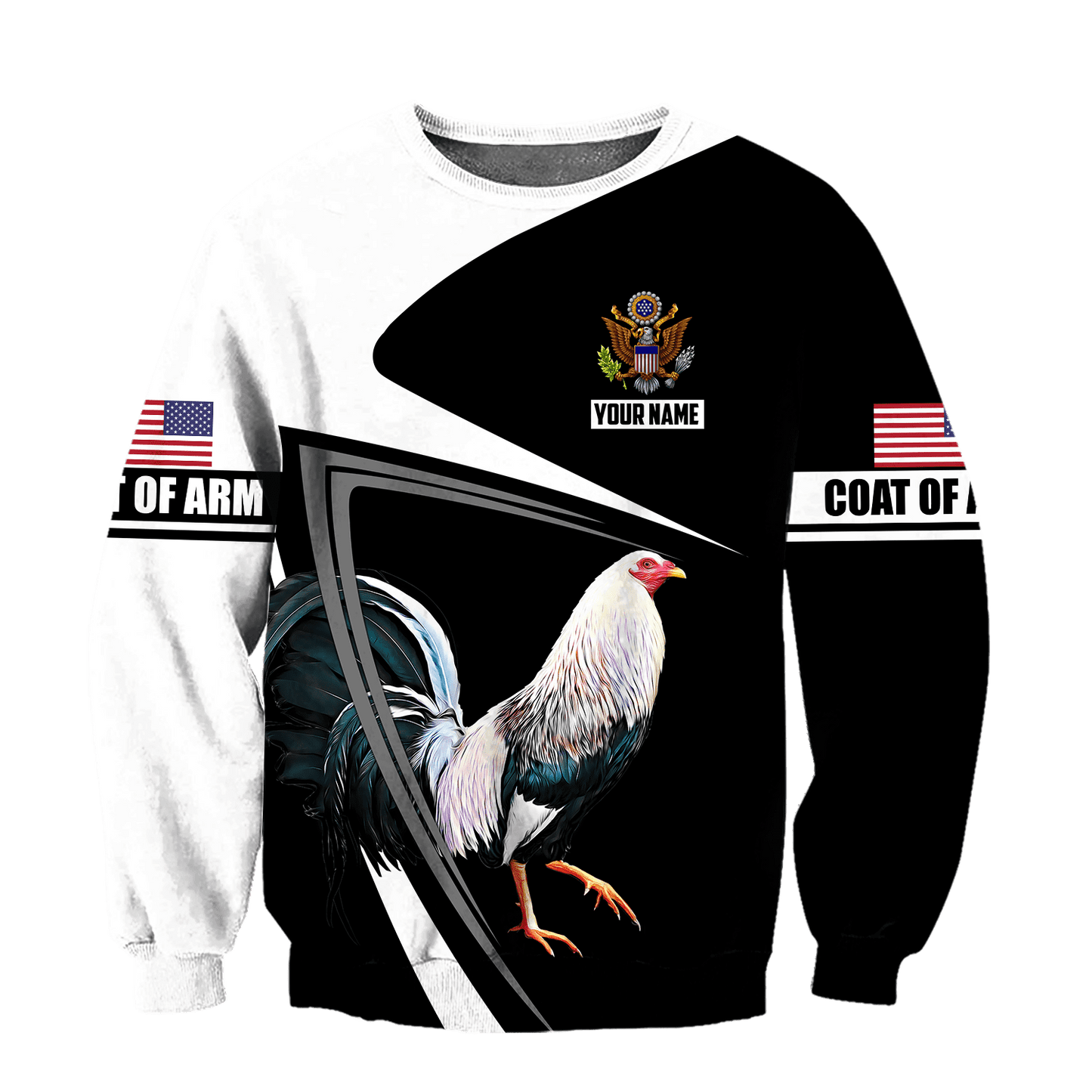 Personalized American Rooster 3D Printed Unisex Shirt