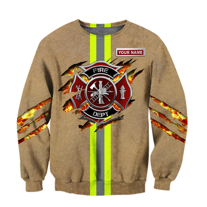 Customize Name Firefighter Hoodie Shirts For Men And Women