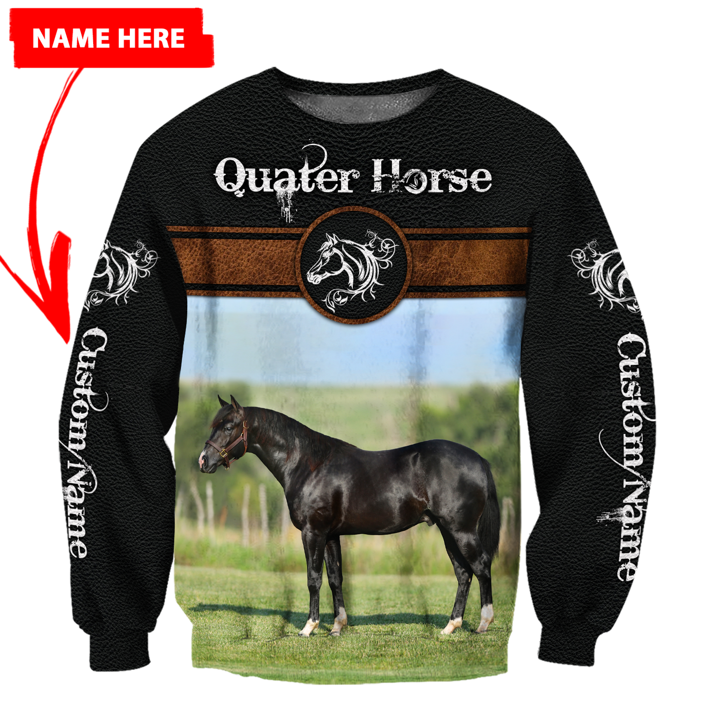 Personalized Name Quarter Horse Lovers 3D All Over Printed Unisex Shirts