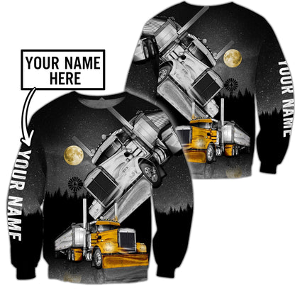 Premium Trucker Personalized Name 3D All Over Printed Unisex Shirts