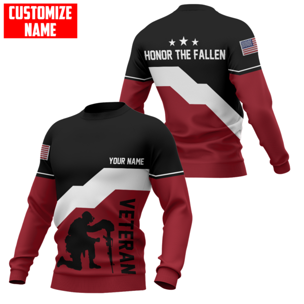 Custom Name US Veteran  3D All Over Printed