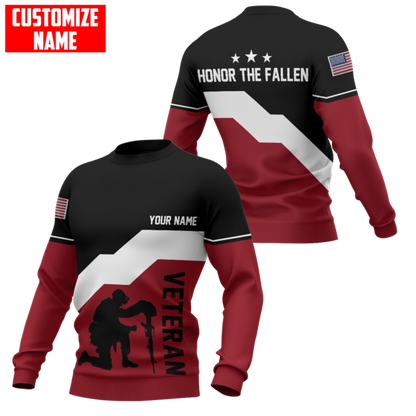 Custom Name US Veteran  3D All Over Printed