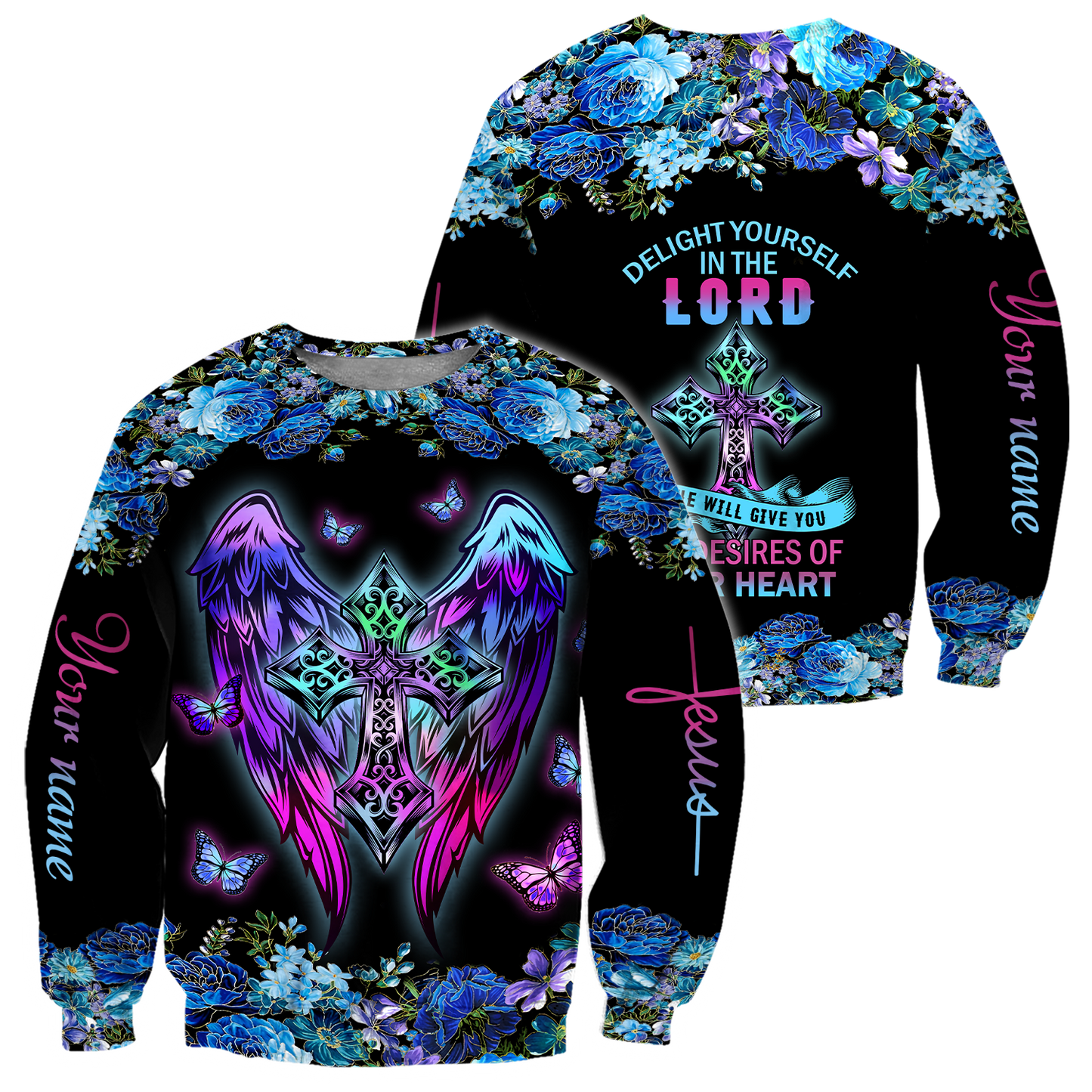 Delight Yourself In The Lord - Jesus Persionalized 3D All Over Printed Shirts