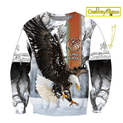 Customize Name Eagle 3D All Over Printed Shirts