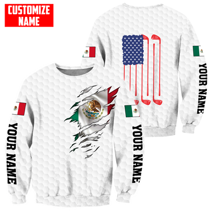 Persionalized Mexico 3D All Over Printed Unisex Shirts