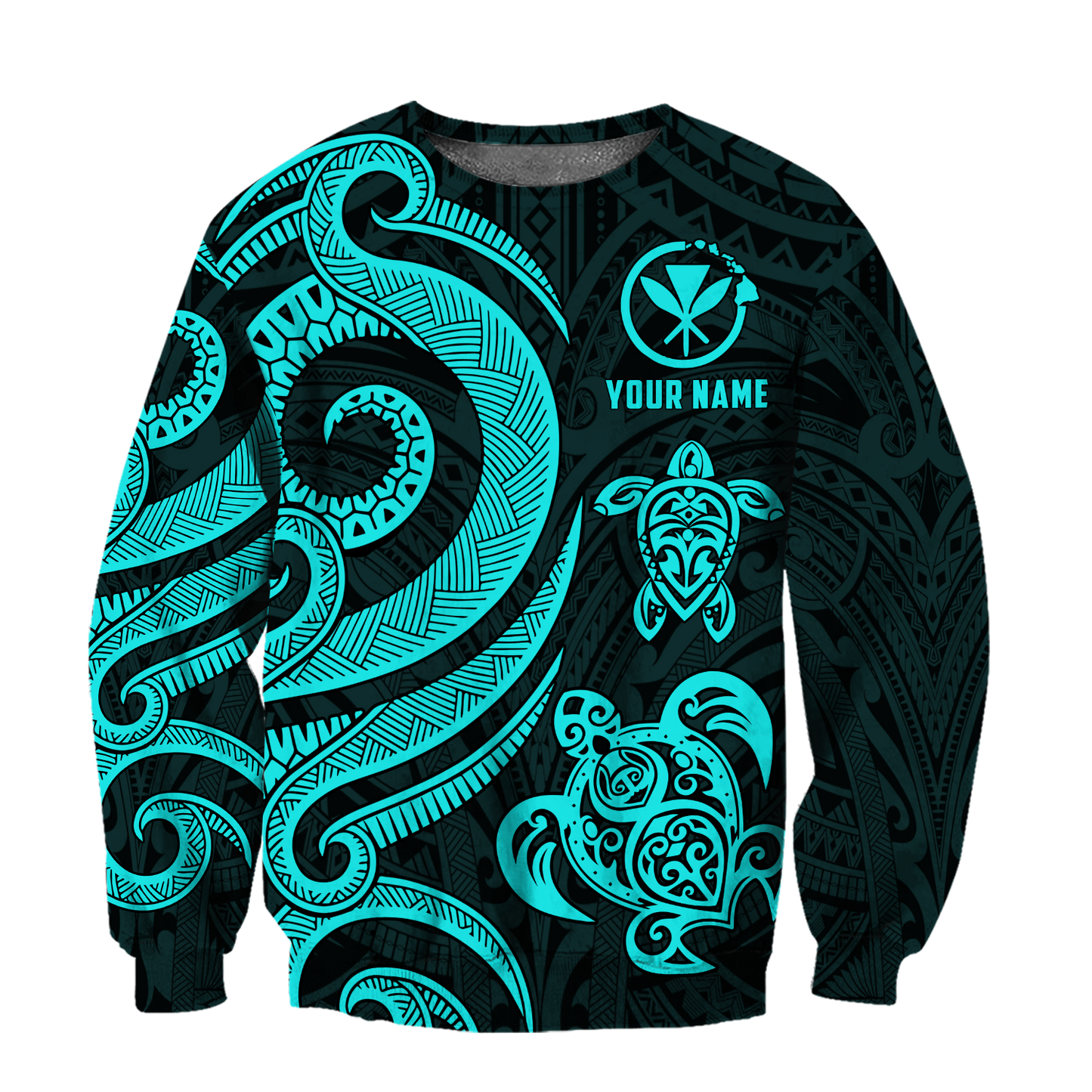 Kanaka Polynesian Turtle Personalized Name 3D Unisex Shirt
