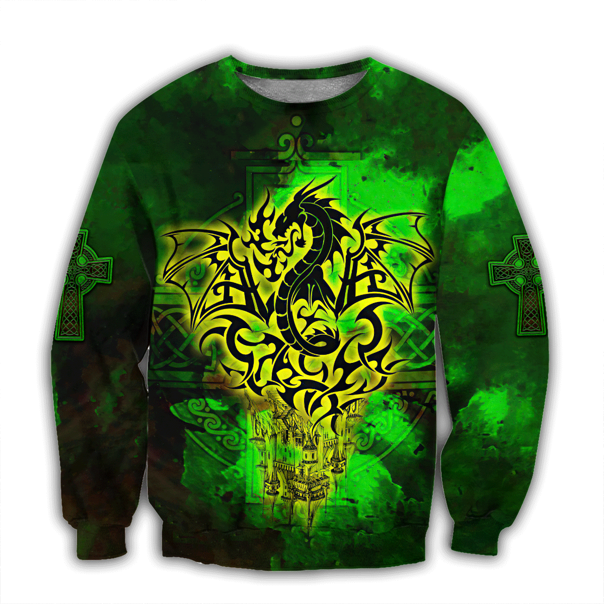 Celtic Dragon Saint Patrick's Day 3D All Over Printed Shirts For Men And Women TN