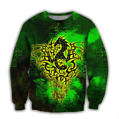 Celtic Dragon Saint Patrick's Day 3D All Over Printed Shirts For Men And Women TN