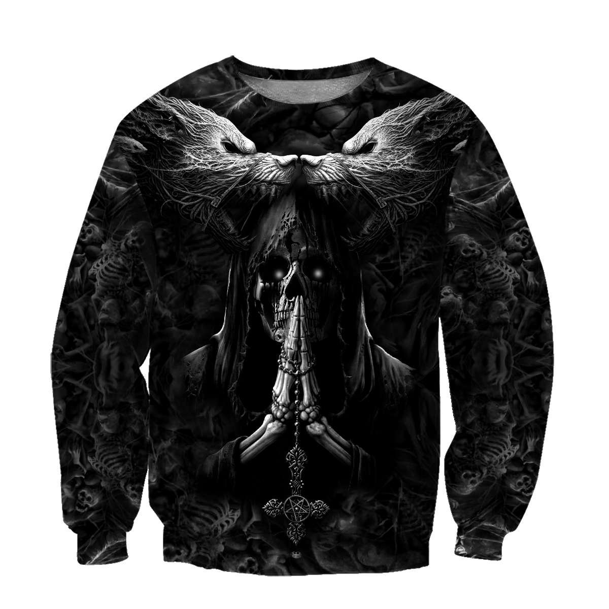 Skull 3D All Over Printed Unisex Shirts Wolf Skull