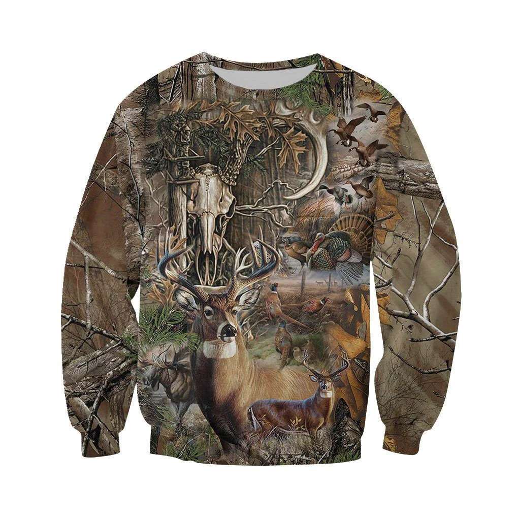 Premium Deer Hunting for Hunter Light Brown Camo 3D Printed Unisex Shirts