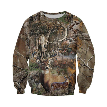 Premium Deer Hunting for Hunter Light Brown Camo 3D Printed Unisex Shirts