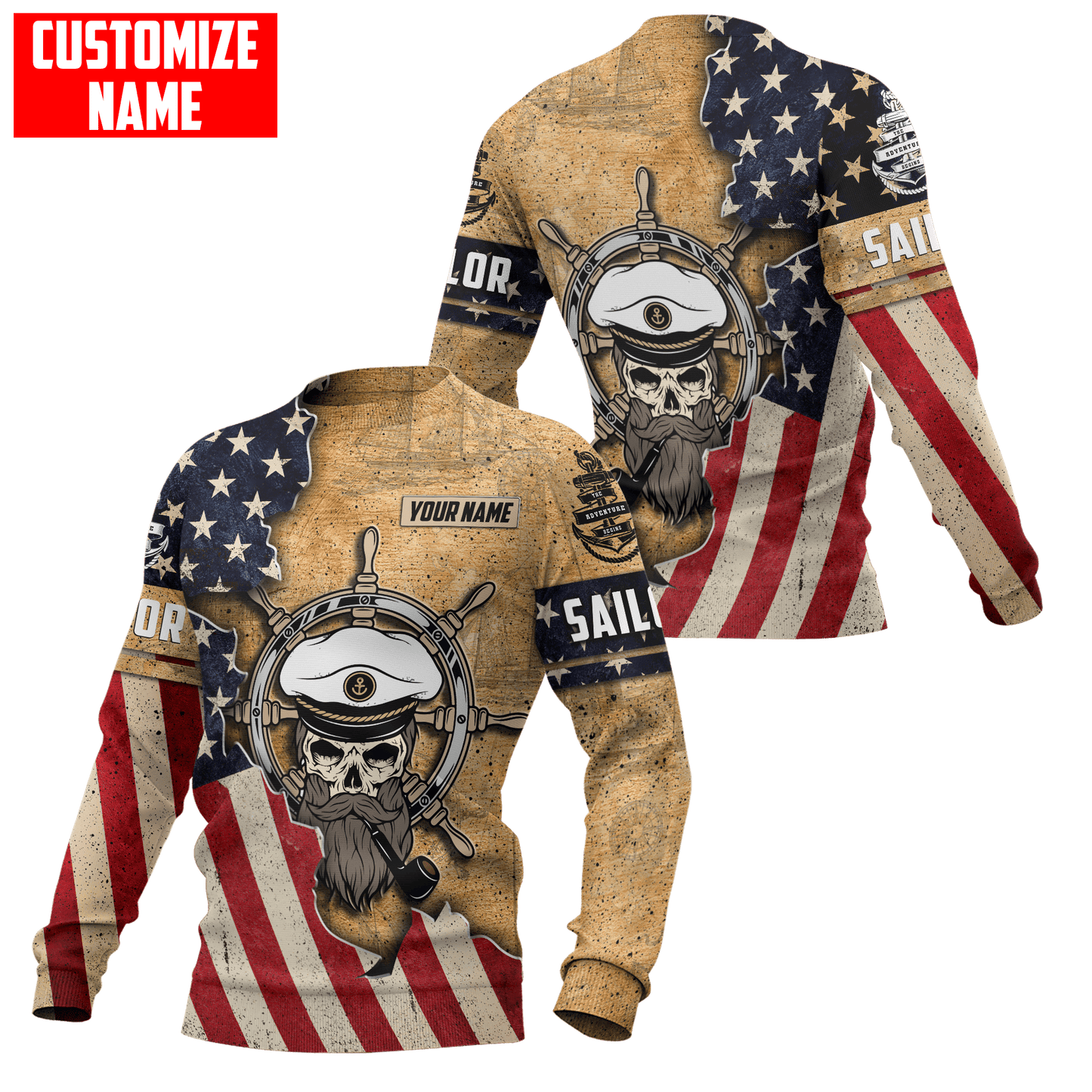 Customized name The Adventure Begins 3D All Over Printed Shirts