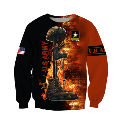 US Army Veteran 3D All Over Printed Unisex Hoodie AM28052103