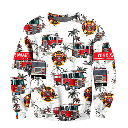 Customize Name Firefigher Hoodie For Men And Women
