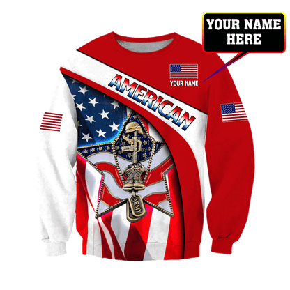 American Army Personalize 3D All Over Hoodie