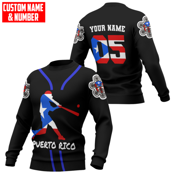 Customize Name And Number Puerto Rico 3D All Over Printed Unisex Shirts