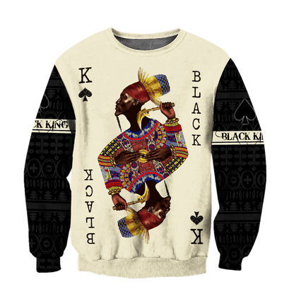 African Culture Black King Unisex Hoodie ML