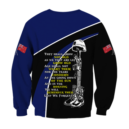 Tmarc Tee The ode fern-wattle Australia and Kiwi blue 3D print shirts