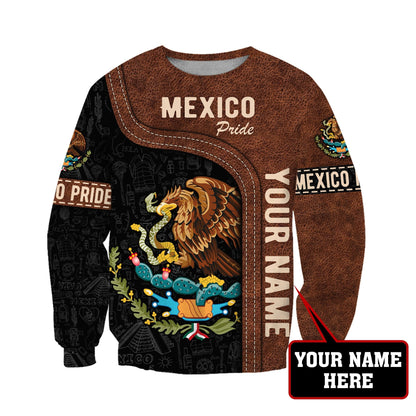 Personalized Name Mexico Pride 3D All Over Printed Unisex Hoodie