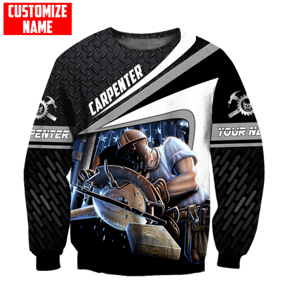 Personalized Name Carpenter 3D All Over Printed Unisex Shirts Metal Pattern Ver6